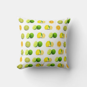 Lemon, Limon und Orangen Wohngestaltung Kissen