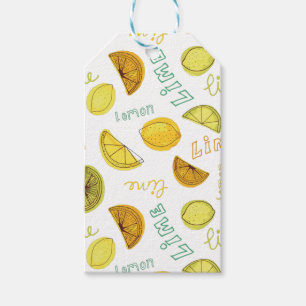 Lemon & Limon Zesty Fruchtmuster Geschenkanhänger