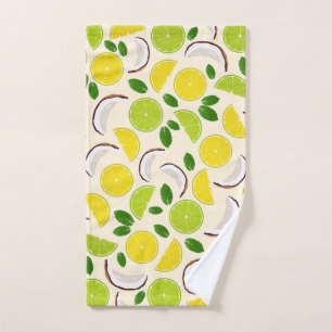 Lemon Limone Kokosnuss und Minze fröhlich fröhlich Handtuch