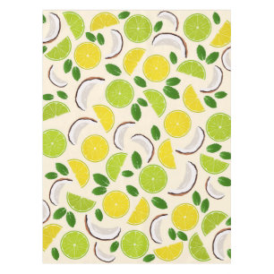 Lemon Limone Kokosnuss und Minze fröhlich fröhlich Tischdecke