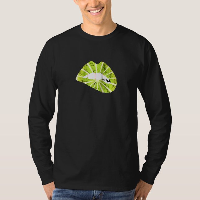 Lemon Lips Sour Limon Lipstick Lemonade Kissing Fr T-Shirt (Vorderseite)