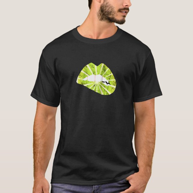 Lemon Lips Sour Limon Lipstick Lemonade Kissing Fr T-Shirt (Vorderseite)