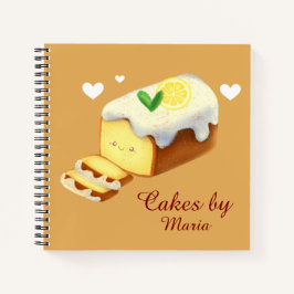 Lemon Loaf Cake Bread With Icing Notizbuch