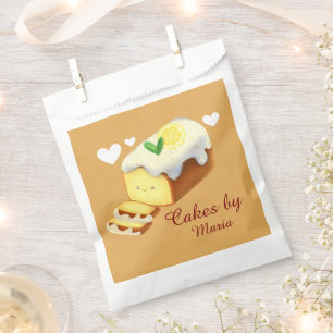 Lemon Loaf Kuchen Brot mit Icing Geschenktütchen