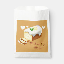 Lemon Loaf Kuchen Brot mit Icing Geschenktütchen