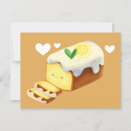 Lemon Loaf Kuchen Brot mit Icing Postkarte