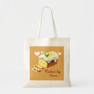 Lemon Loaf Kuchen Brot mit Icing Tragetasche