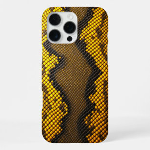 Lemon Luxe: Gelbes Schlangendesign iPhone 16 Pro Max Hülle