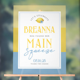 Lemon Main Squeeze 3 Shade Acrylic Begrüßungszeich Acrylschild