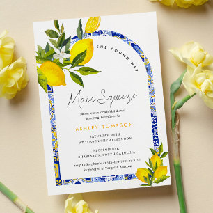 Lemon Main Squeeze Boho Brautparty Einladung