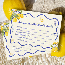 Lemon Main Squeeze Brautparty Admin Card Einladung