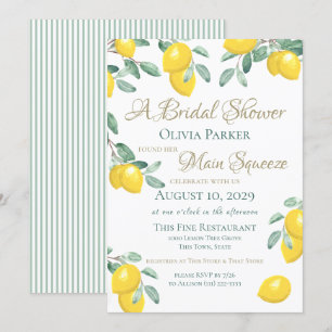 Lemon Main Squeeze Bridal Dusche Einladung