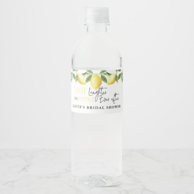 Lemon Main Squeeze Bridal Shower Wedding Favor Wat (Vorderseite)