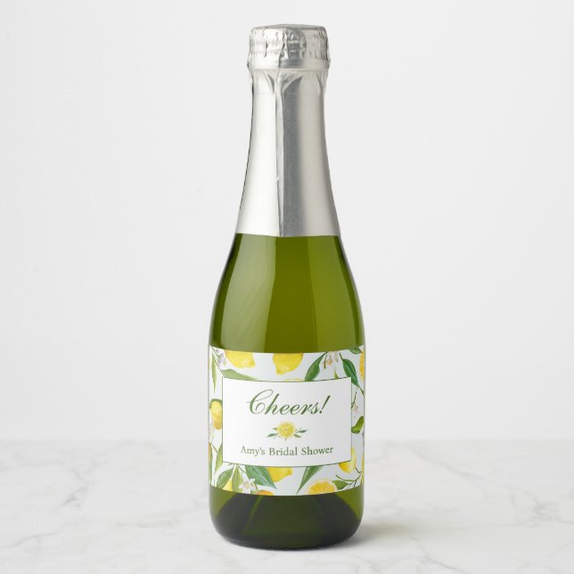 Lemon Main Squeeze Mini Champagne Flasche (Vorderseite)