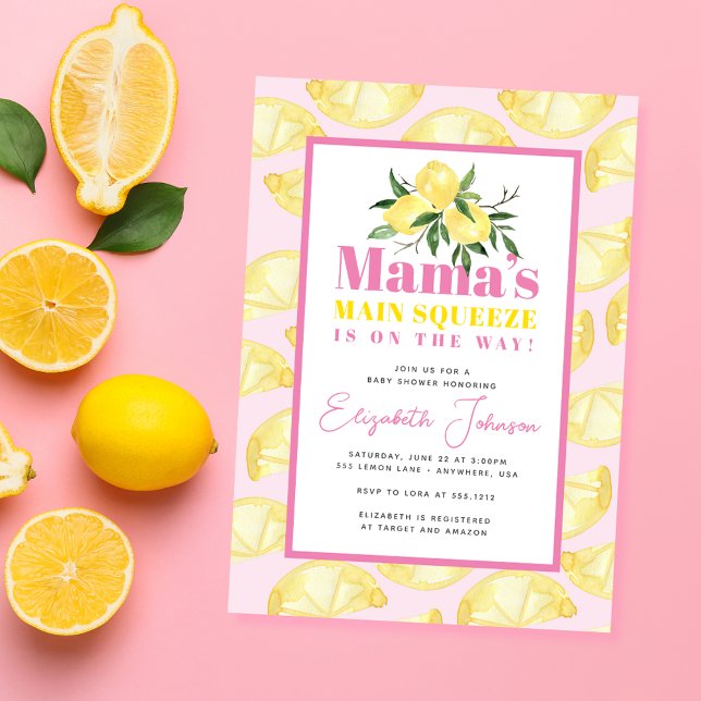 Lemon Mamas wichtigste Squeeze-Baby-Dusche Einladu Einladung (Von Creator hochgeladen)