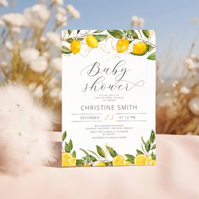 Lemon Mamas wichtigste Squeeze-Baby-Dusche Einladu Einladung (Von Creator hochgeladen)
