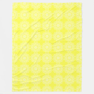 Lemon Mandala Fleecedecke