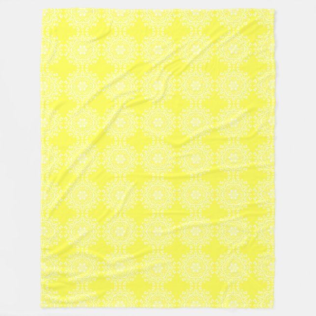 Lemon Mandala Fleecedecke (Vorderseite)