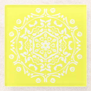 Lemon Mandala Glasuntersetzer