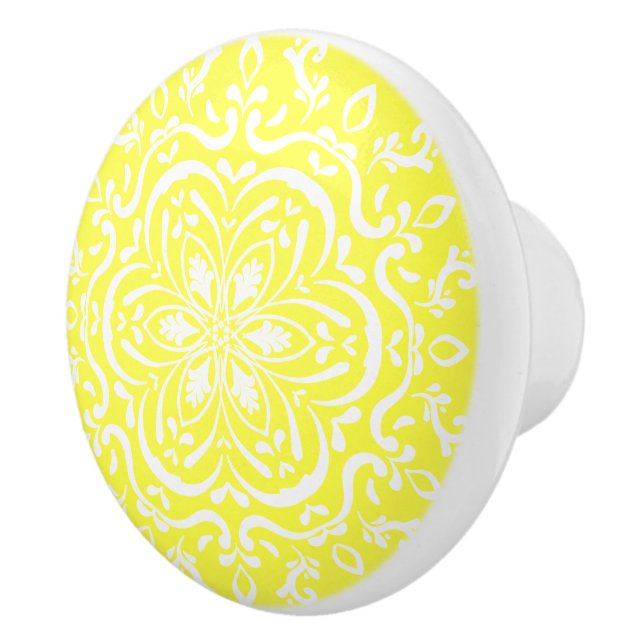 Lemon Mandala Keramikknauf (Rechts)