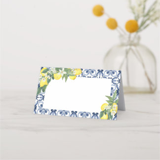Lemon Mediterranean Blank Food Label oder Platzkarte