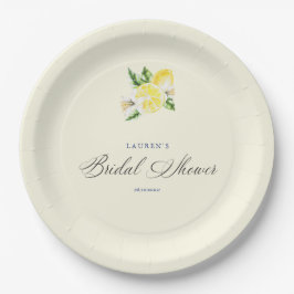 Lemon Mediterranean bridal shower italian Pappteller