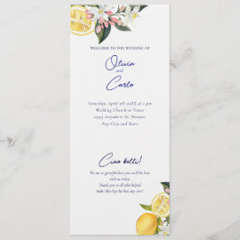 Lemon Mediterranean Ceremony Wedding Programm