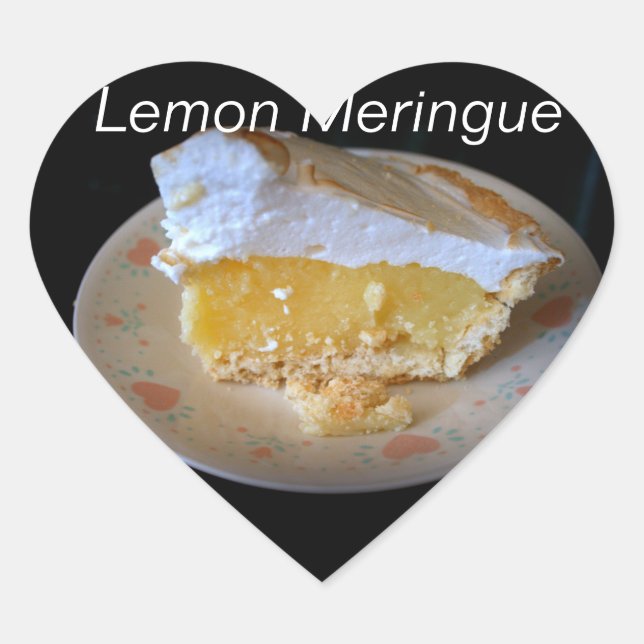 Lemon Meringue Herz-Aufkleber (Vorderseite)