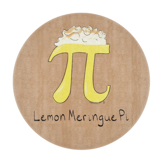 Lemon Meringue Pi Day Niedlich Mah Pie Cutting Boa Schneidebrett (Vorderseite)