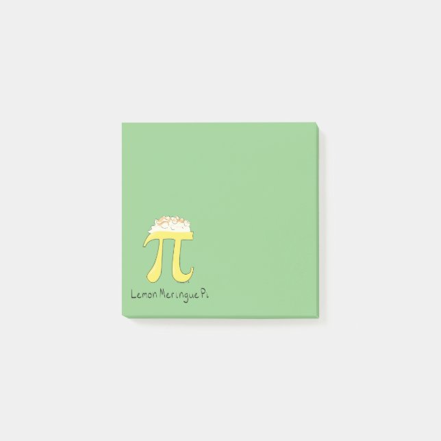 Lemon Meringue Pi Niedlich Mah Pi Day Notes Post-it Klebezettel (Vorderseite)