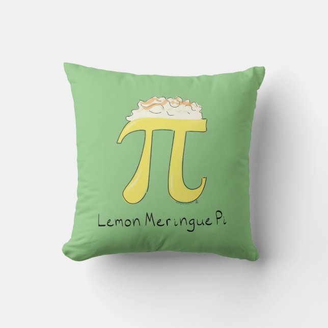 Lemon Meringue Pi Niedlich Mah Pi Day Pillow Kissen (Vorderseite)