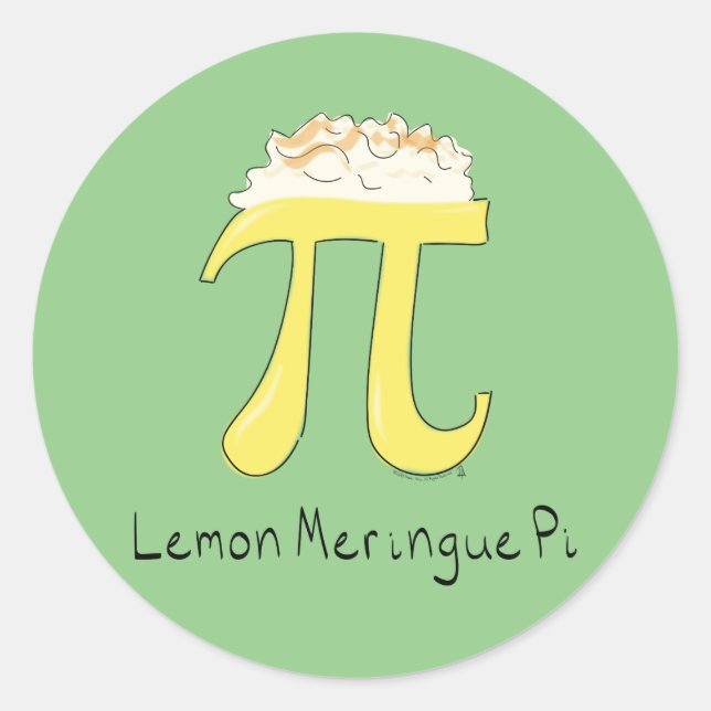 Lemon Meringue Pi Niedlich Mathe Pi Day Stickers (Vorderseite)