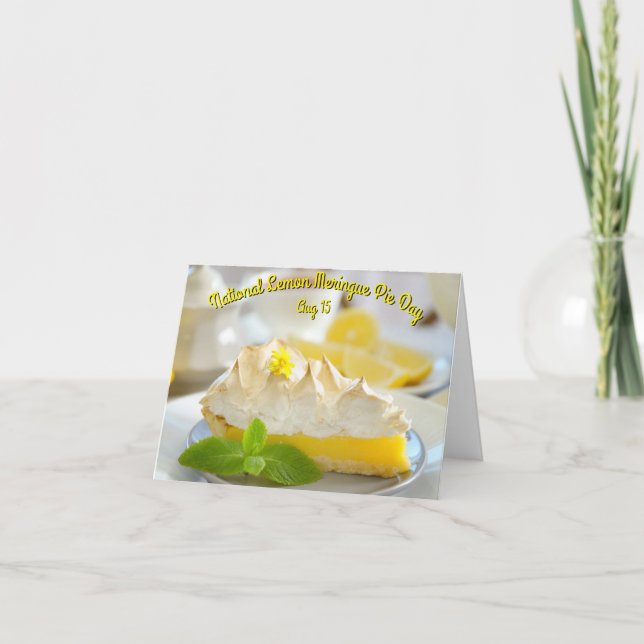 Lemon Meringue Pie Day Karte (Vorderseite)
