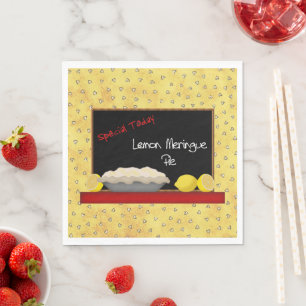 Lemon Meringue Pie Paper Napkins Serviette