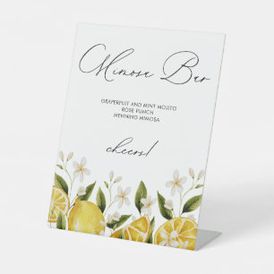 Lemon Mimosa Bar Brautparty Sockelschild
