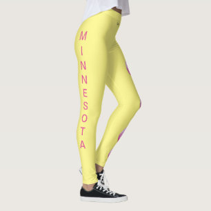 Lemon Minnesota Staat Lady Slipper Blume Leggings