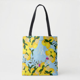 Lemon Monogram Blue Tasche