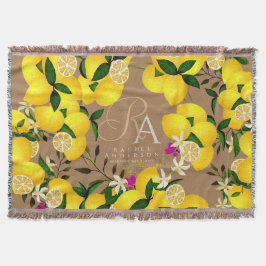 Lemon Monogram Brown Decke