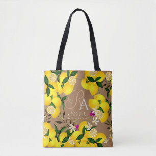 Lemon Monogram Brown Tasche