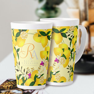 Lemon Monogram Yellow Milchtasse