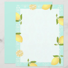 Lemon Motif Liebe Blue