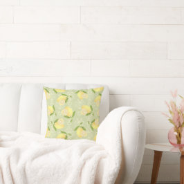 Lemon Motif Liebe Green Kissen