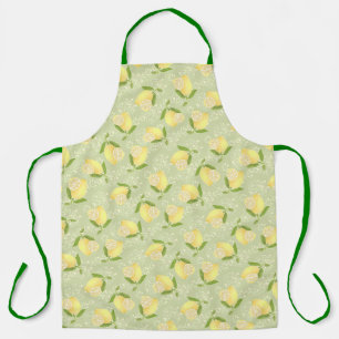 Lemon Motif Liebe Olive Schürze