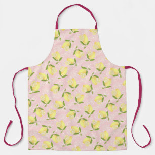 Lemon Motif Liebe Peach Schürze