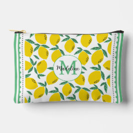 Lemon Muster mit Monogram Cut Sew Bag Zubehörtasche