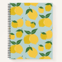 Lemon Muster Retro Frucht gelb auf grün