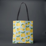 Lemon Muster Retro Frucht gelb auf grün Tasche<br><div class="desc">Retro Fruit Print - Zitronenmuster - Gelb auf Grün.</div>