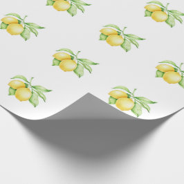 Lemon Muster Wasserfarbe Einfach Geschenkpapier