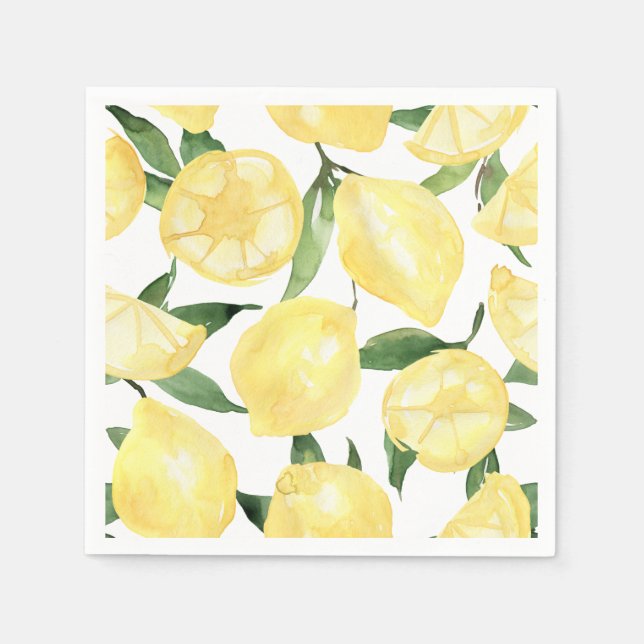 Lemon Napkins Main Squeeze Brautparty Serviette (Vorderseite)