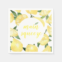 Lemon Napkins Main Squeeze Brautparty